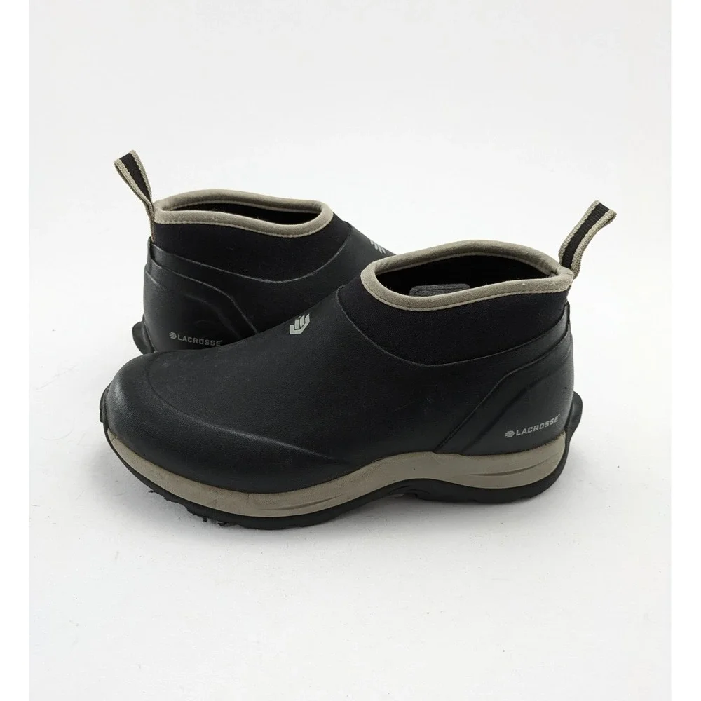 Womens LaCrosse Alpha Meadow 3.5in Black Rubber Work Shoes 656142 Size 7